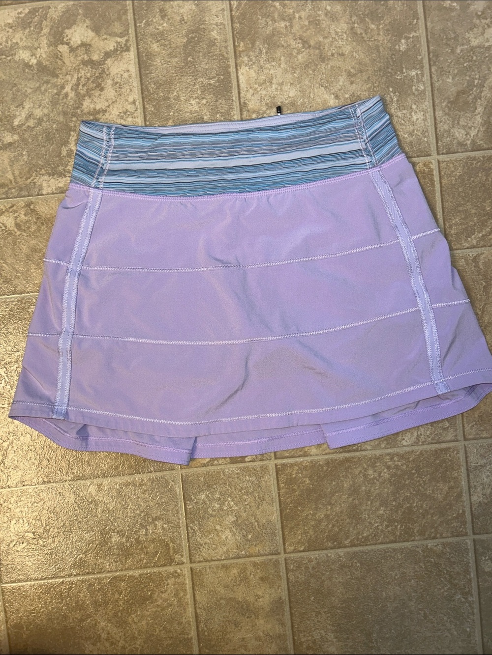 Lululemon Lilac Athletic Skort with Striped Waistband